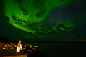 The northern lights don't appear all the time so I had to be patient when waiting for them to dance across the sky. It can take minutes to weeks to wait for the precise shot you want to capture.