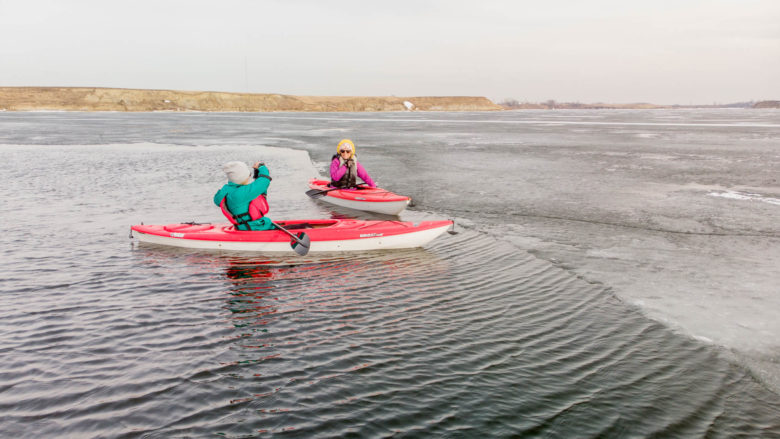 Winter Kayaking in Estevan