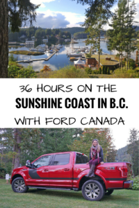 Whirlwind 36 hour trip to the Sunshine Coast all thanks to Ford Canada.
