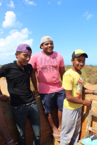 The three boys in charge of us six tourists heading through the desert. They were pretty funny and actually fairly responsible.