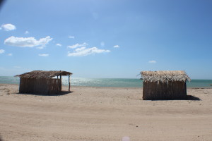 The very tiny town of Cabo de la Vela. This is a view of some of the shacks on the only street.