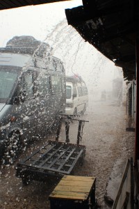 Rain on Taxi Brousse