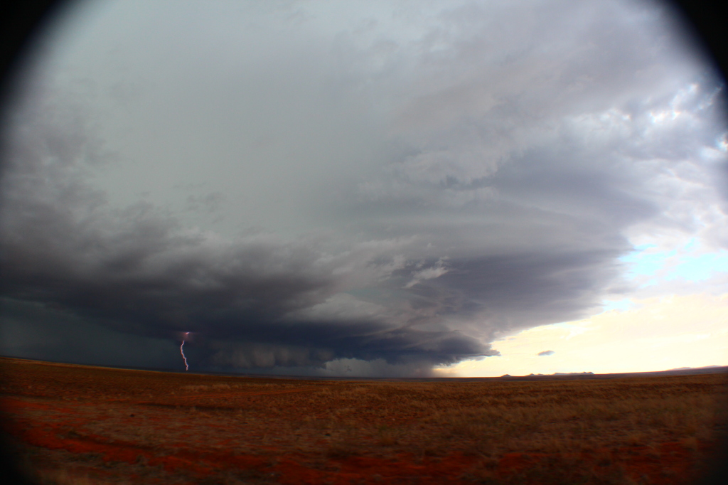 It's quite obvious there's a storm chasing us across the land. Was the perfect entertainment watching the clouds shift and whirl with lightening flashing constantly.