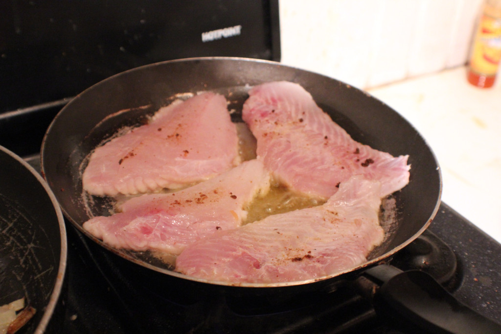 Frying Lion Fish Filets