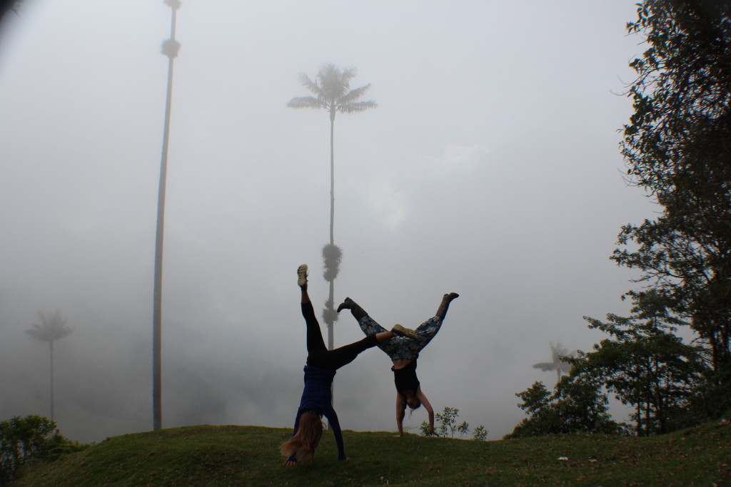 Cartwheels amongst giant wax palms: Melanie and I spent a whole week together in Colombia and met up again in Peru.