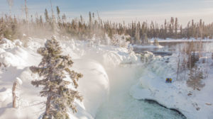 Nistowiak Falls in Winter