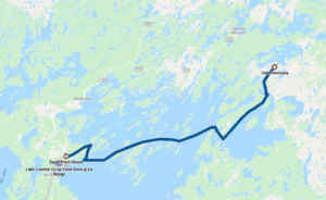 Snowmobiling to Nistowiak Falls